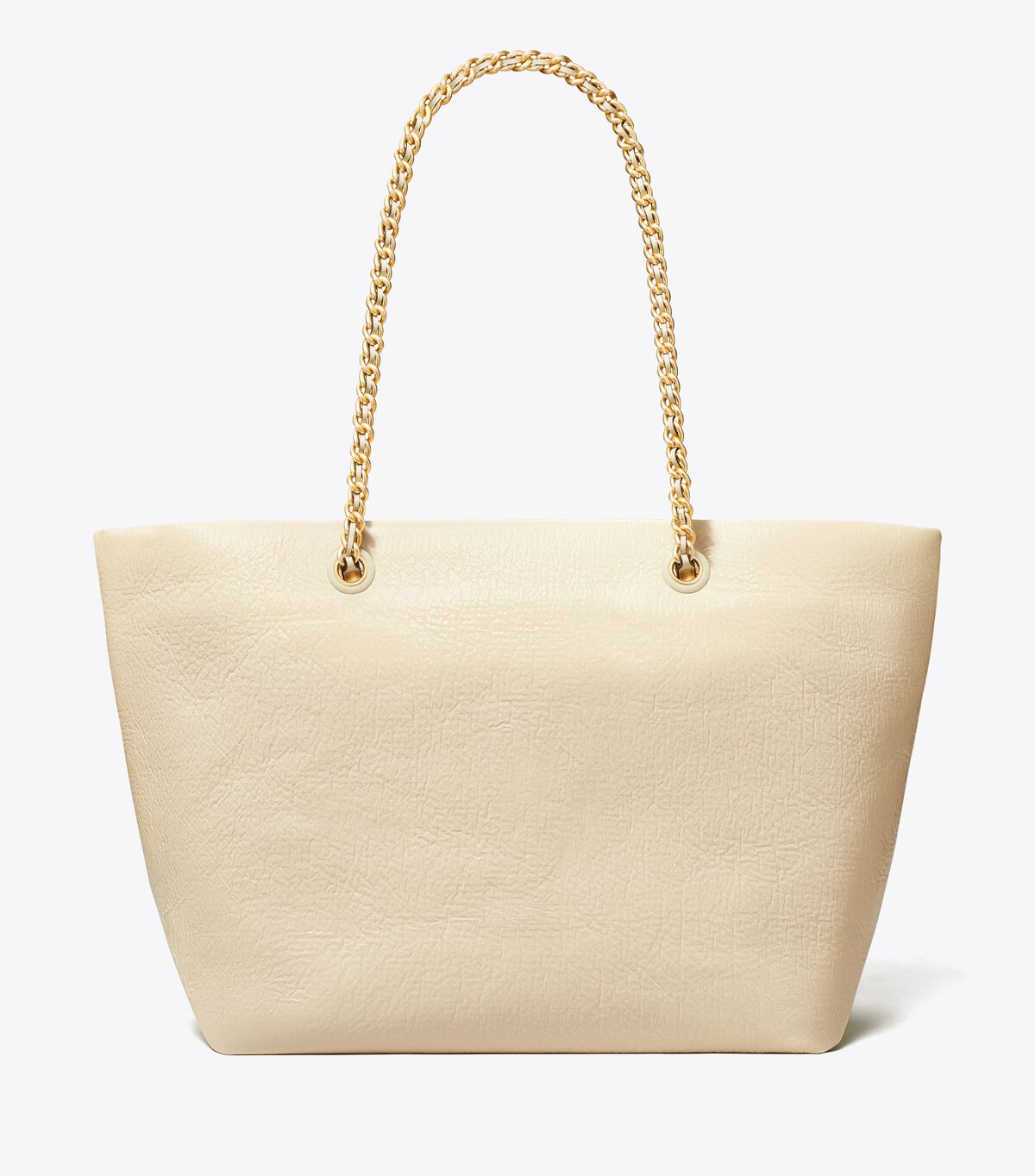 tory burch ella crinkle patent chain tote