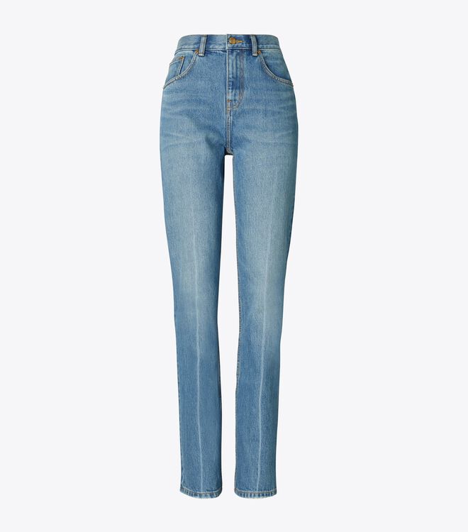 Mid-Rise Slim Straight Jean