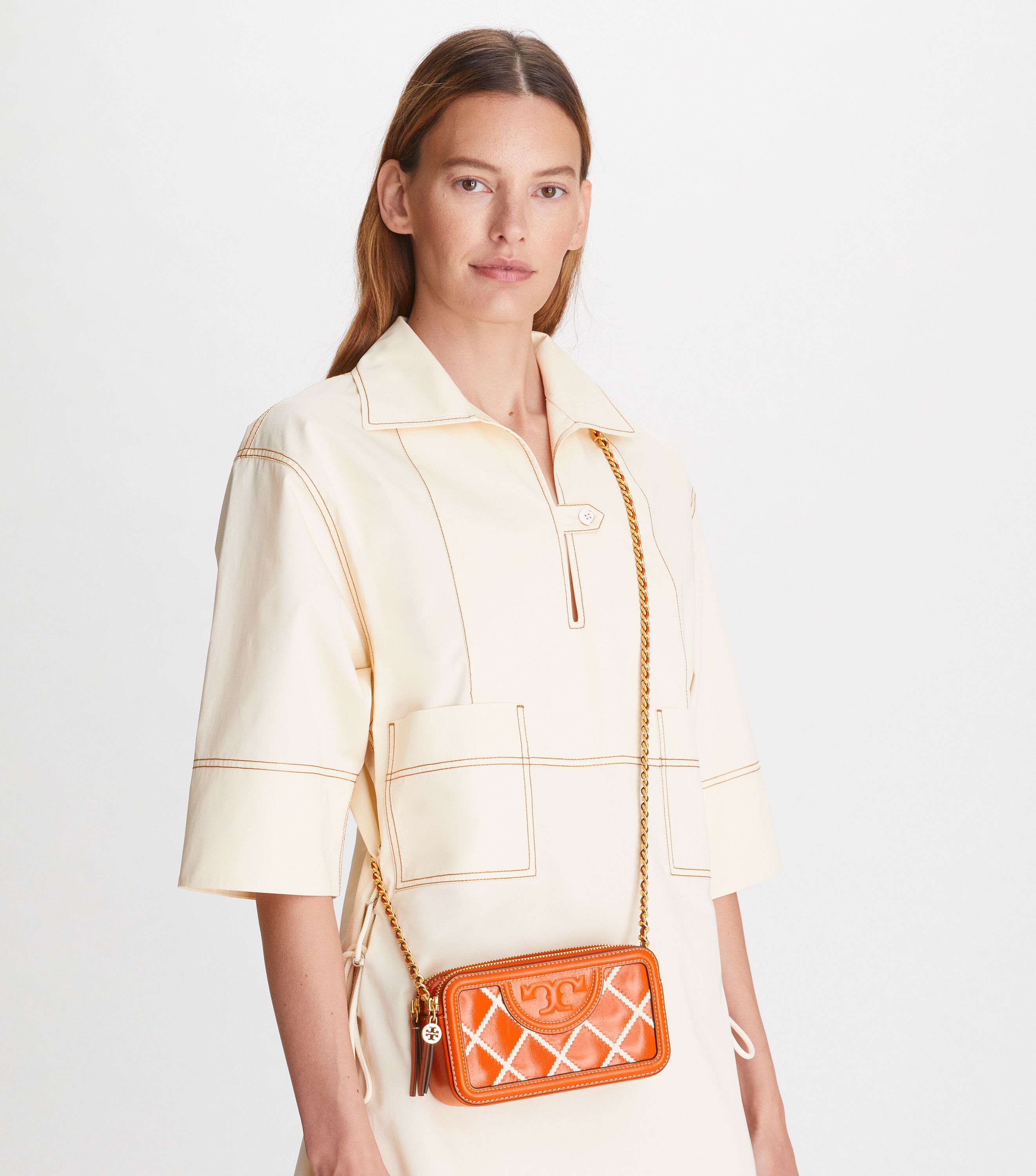 Fleming Pop Quilt Double Zip Mini Bag Handbags Tory Burch