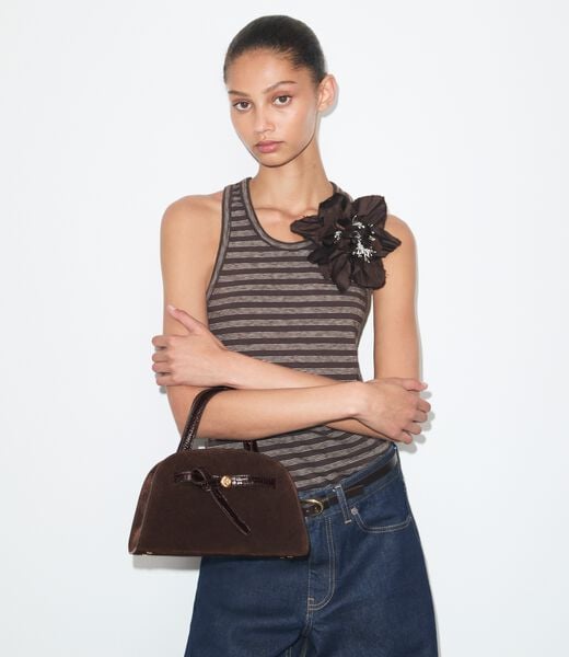 tory burch small romy suede bauletto