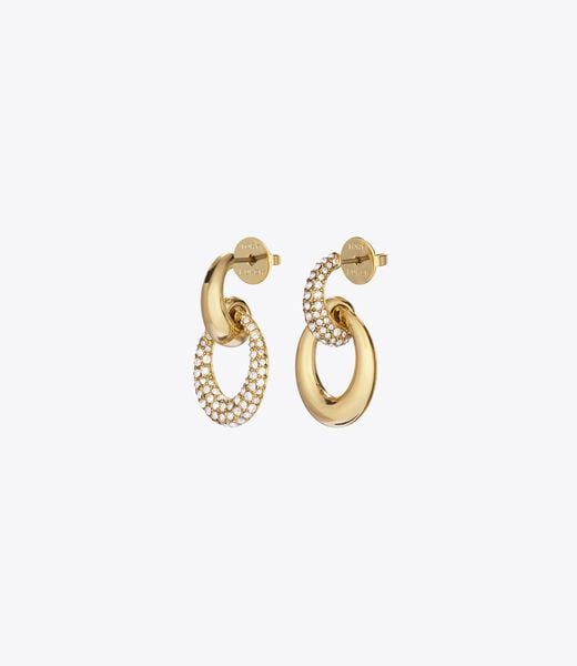 tory burch pierced pav  doorknocker earrings