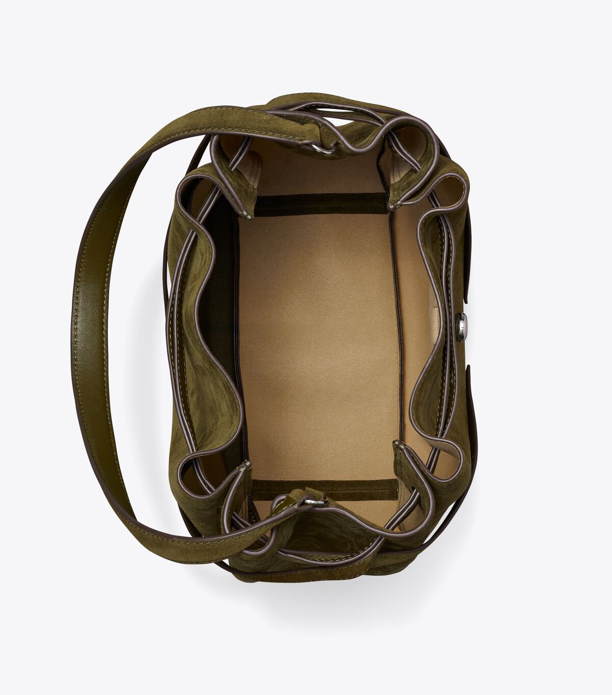 tory burch large romy suede bucket bag