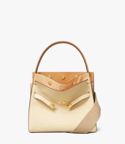 tory burch small lee radziwill pebbled double bag