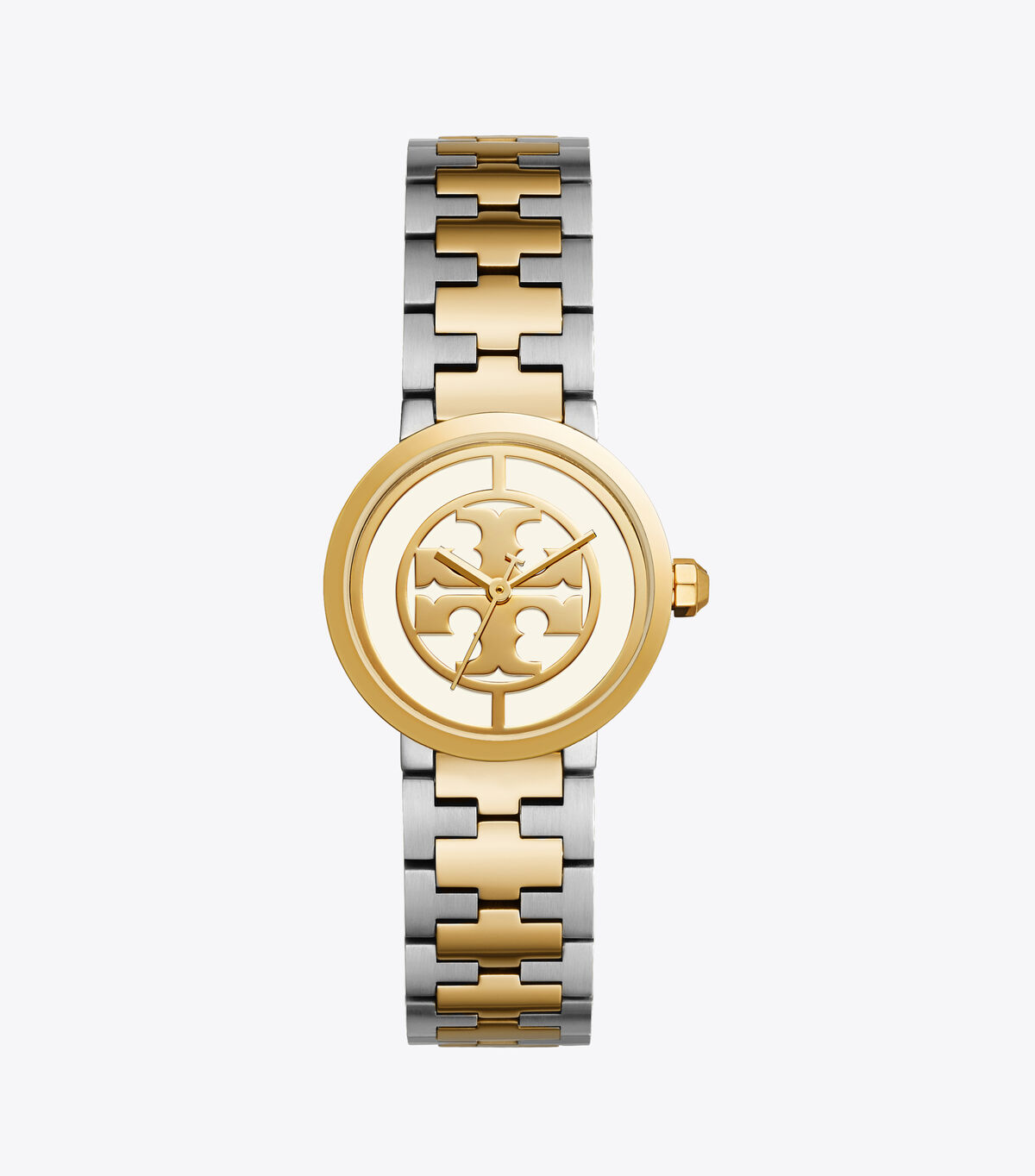 tory burch reva watch two tone gold stainless steel ivory 28 mm