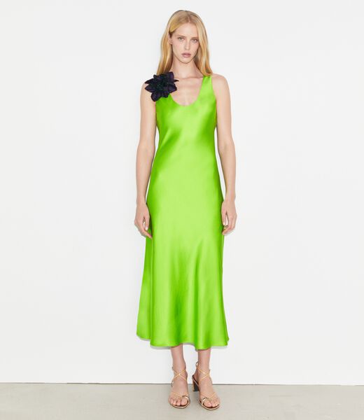 tory burch satin slip dress