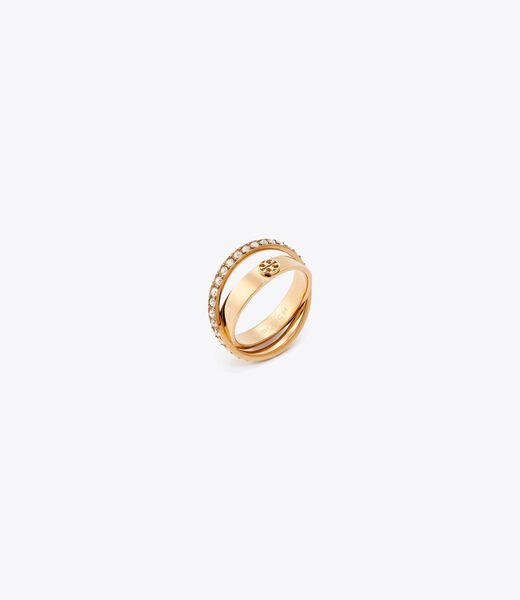 tory burch icon pav   double ring