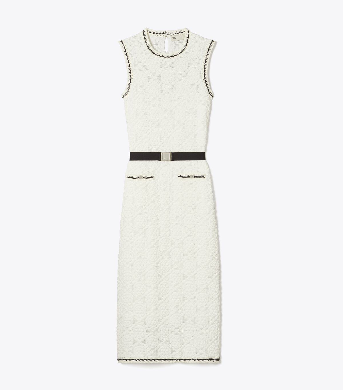 tory burch cotton pointelle knitted tank dress