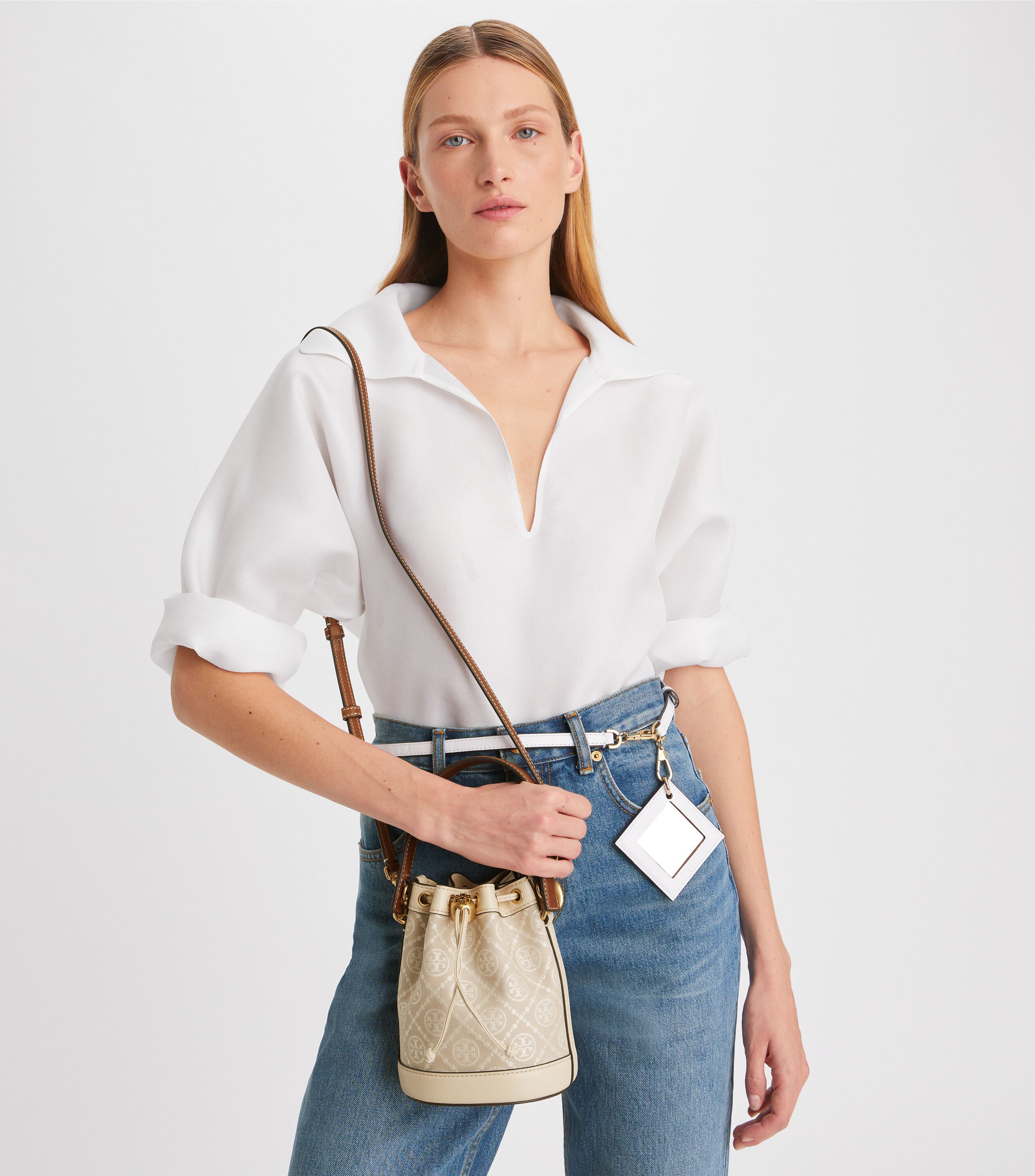 Tory burch mini top bucket