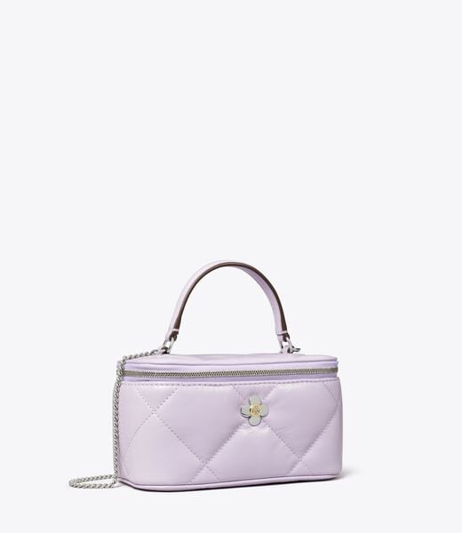 tory burch kira diamond quilt clover vanity case