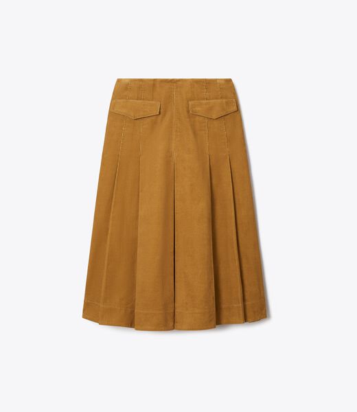 tory burch corduroy pleated skirt
