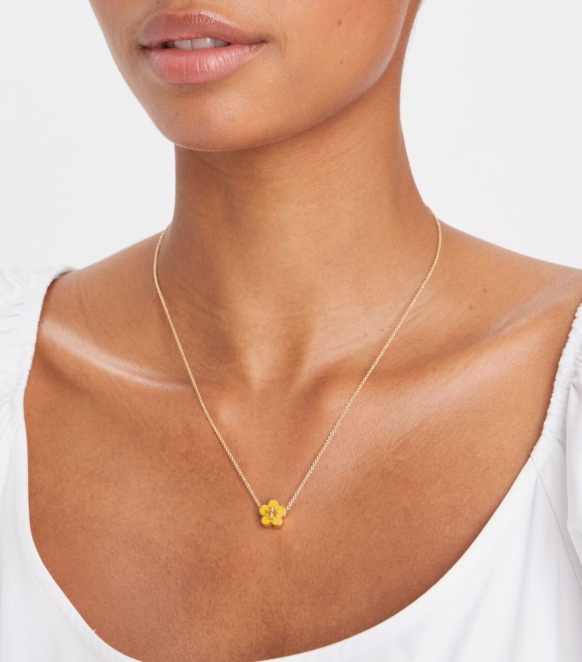 Kira Enamel Flower Pendant Necklace | Jewelry & Watches | Tory Burch