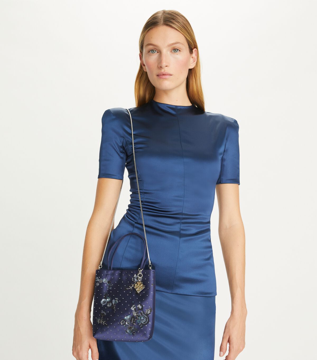 tory burch midnight embellished mini tote