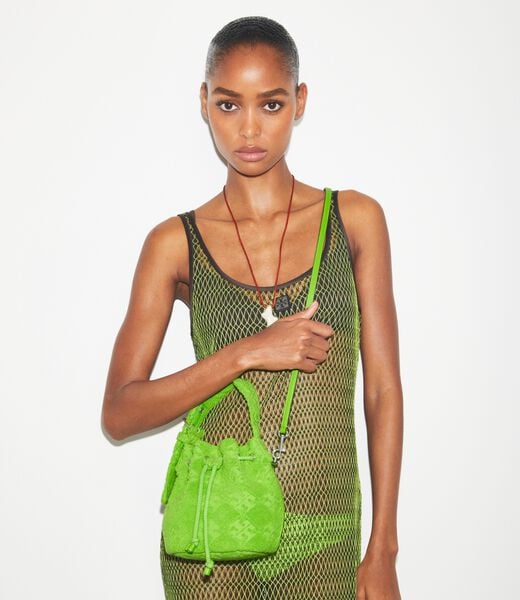 T Monogram Terry Mini Bucket Bag tory burch t monogram terry mini bucket bag