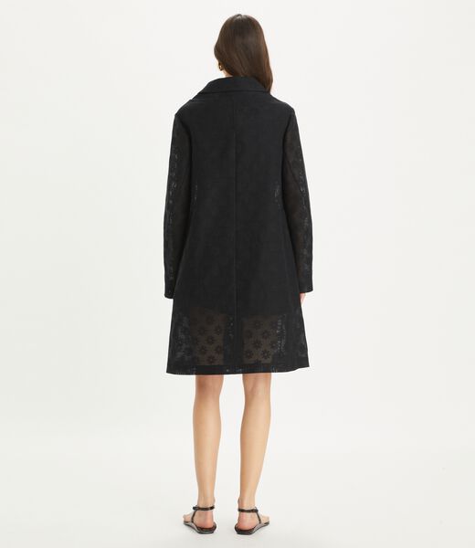 tory burch cotton and linen daisy coat