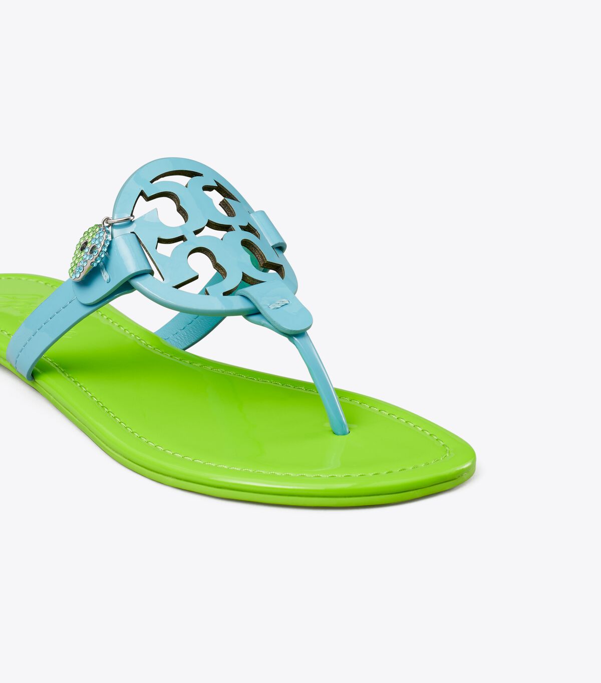 tory burch tb x bonbon miller patent charm sandal
