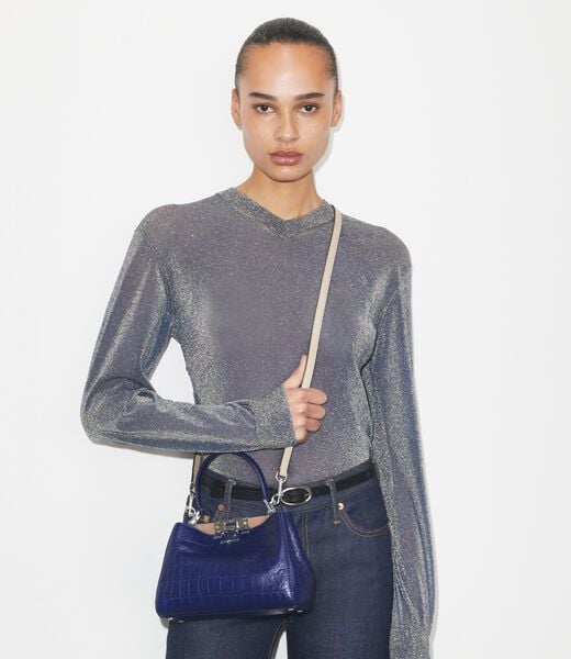 tory burch mini eleanor soft croc embossed satchel