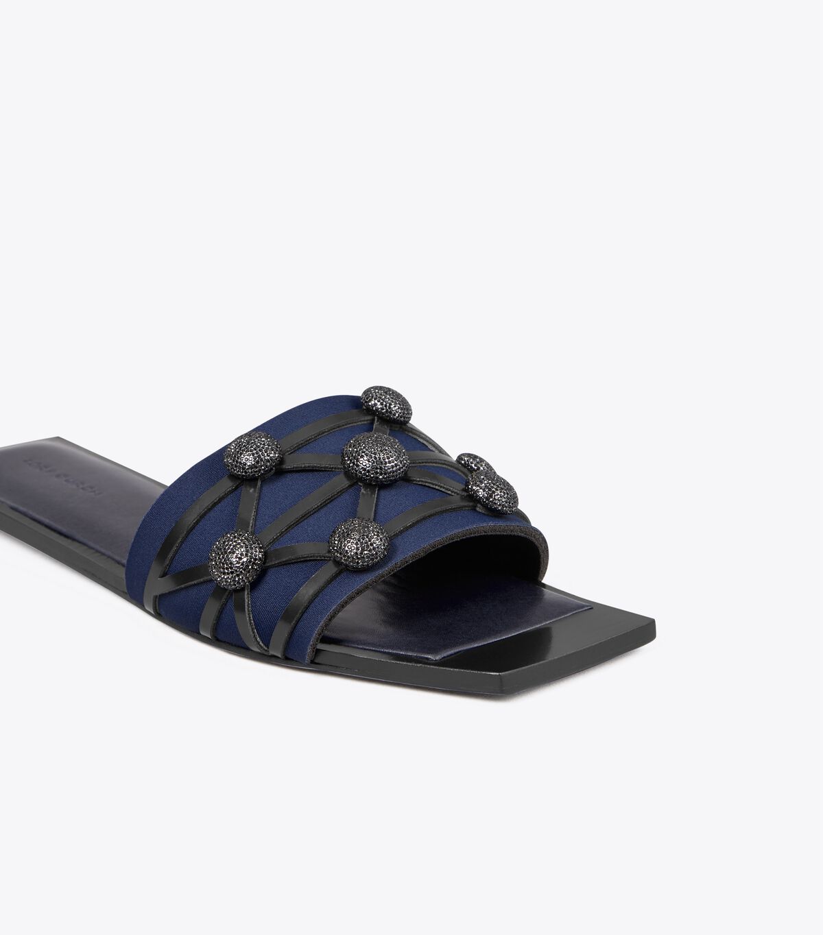 tory burch crystal bobble flat slide