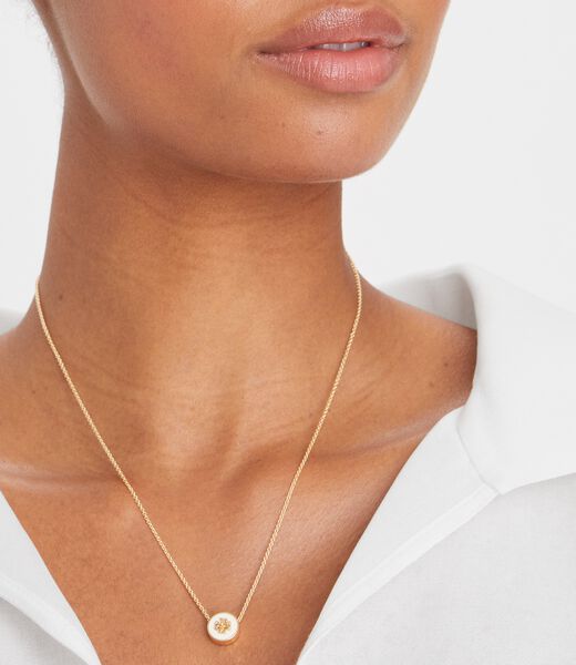 tory burch kira enamel pendant necklace