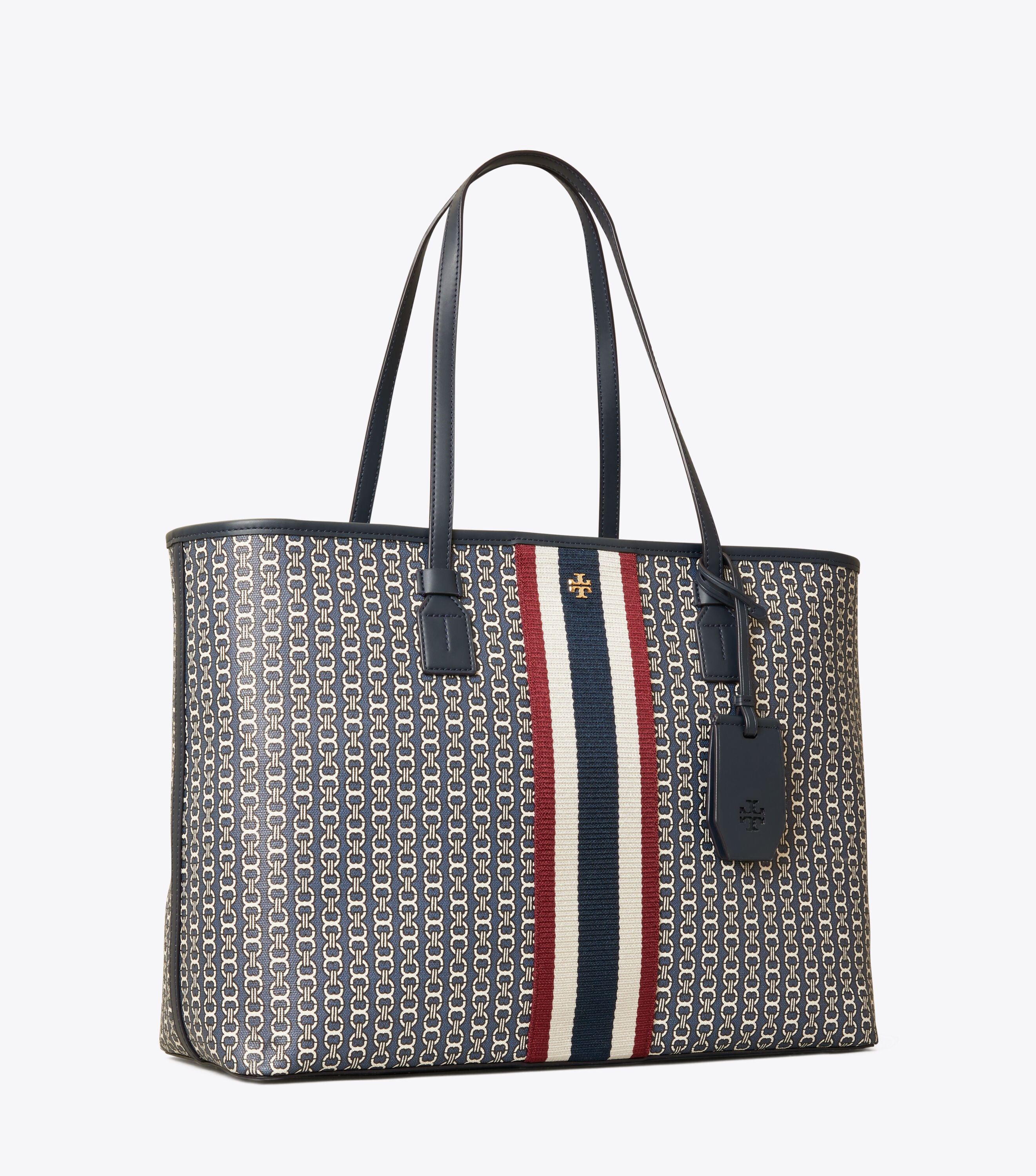 Gemini link canvas shop wristlet tory burch