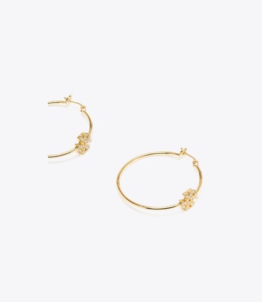 tory burch eleanor pave hoop earring