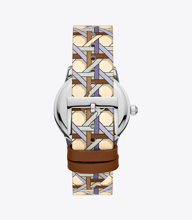 Gigi Watch, Printed Leather/Stainless Steel, 36 x 42 MM