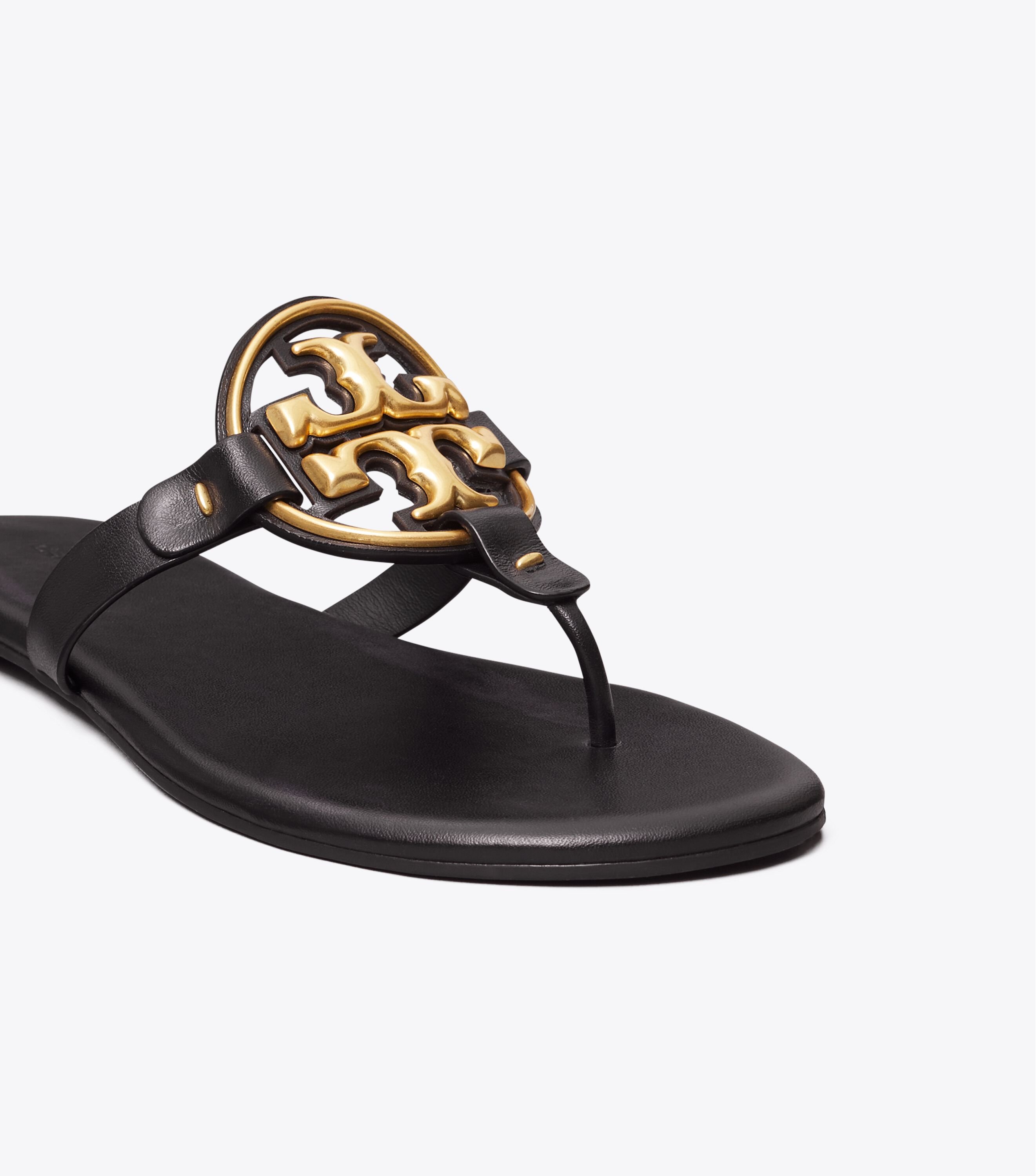 Tory Burch Miller Soft Metal Logo Sandal Tory Burch UAE