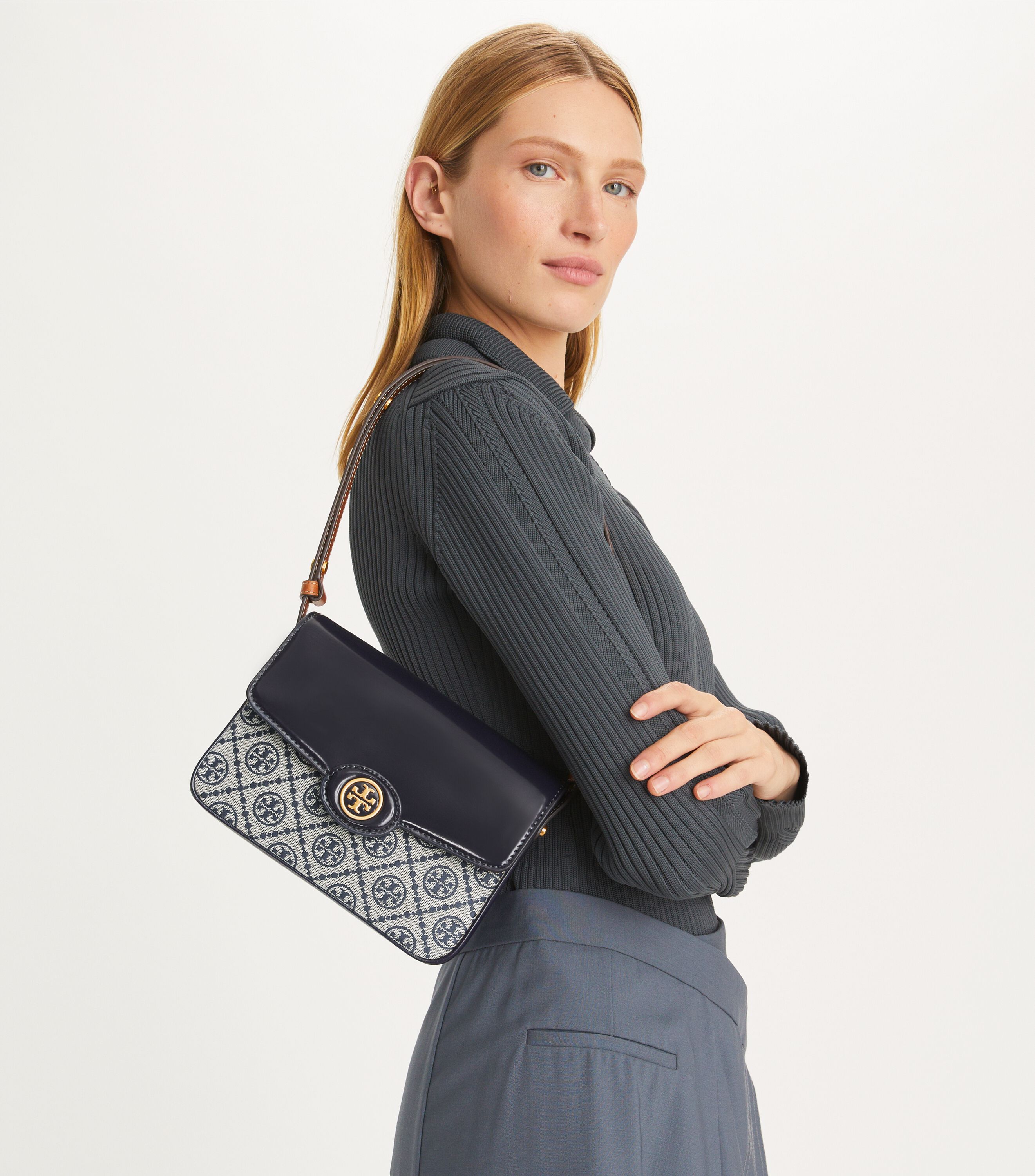 Tory Burch T Monogram Robinson Convertible Shoulder Bag Tory Burch UAE