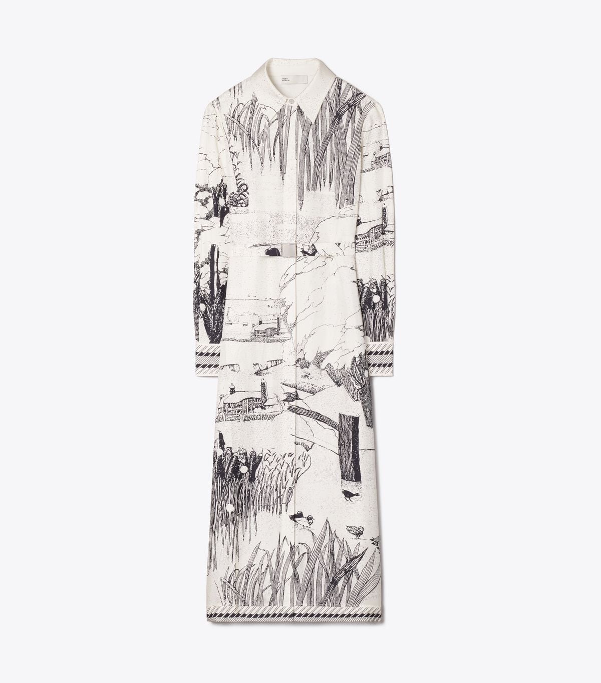 Printed Silk Shirtdress tory burch printed silk shirtdress