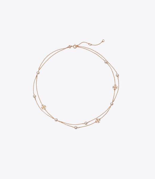 tory burch moondance layered pearl necklace