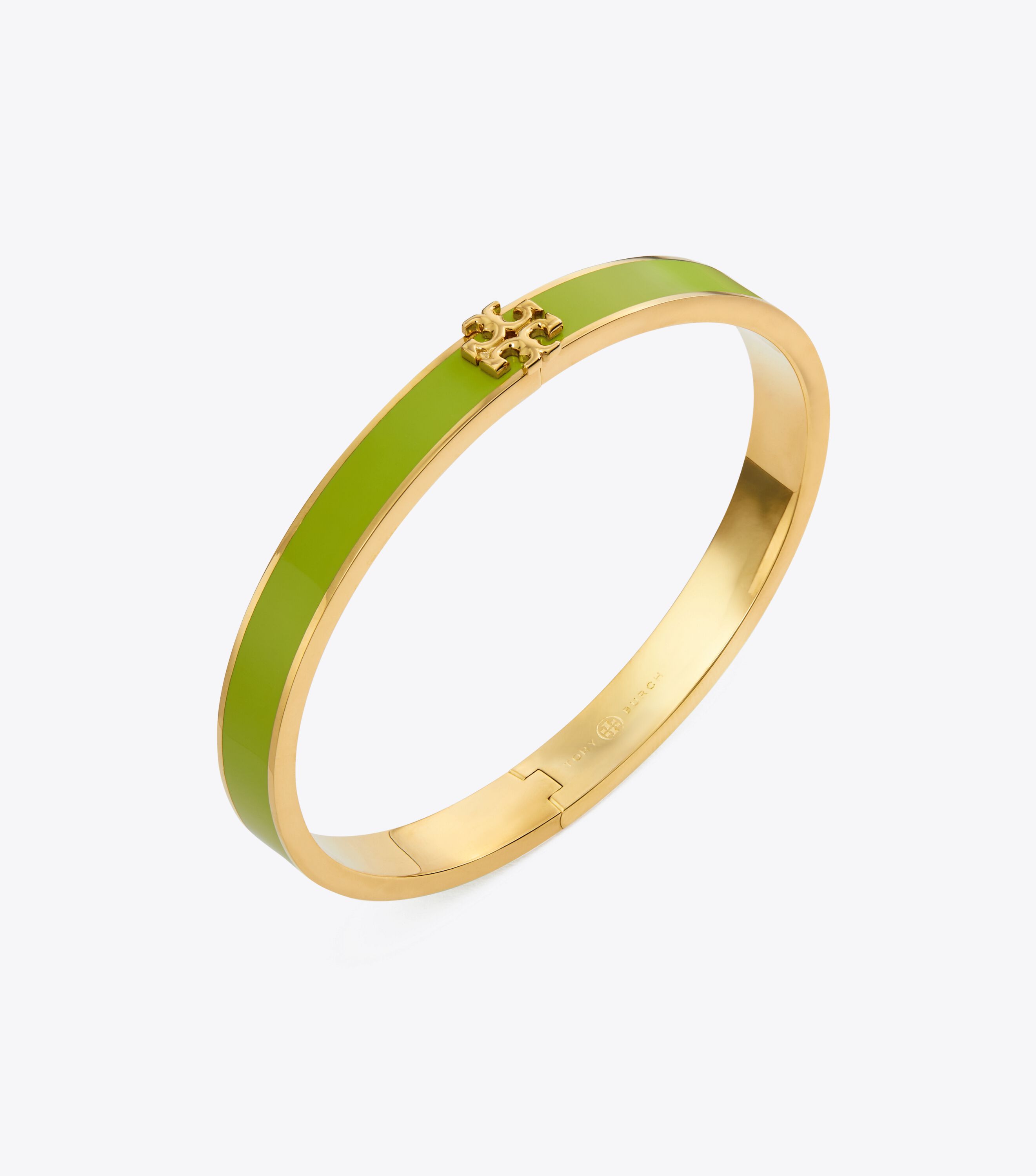 Kira Enamel 7mm Bracelet, Tory Gold / Green Citrine | Tory