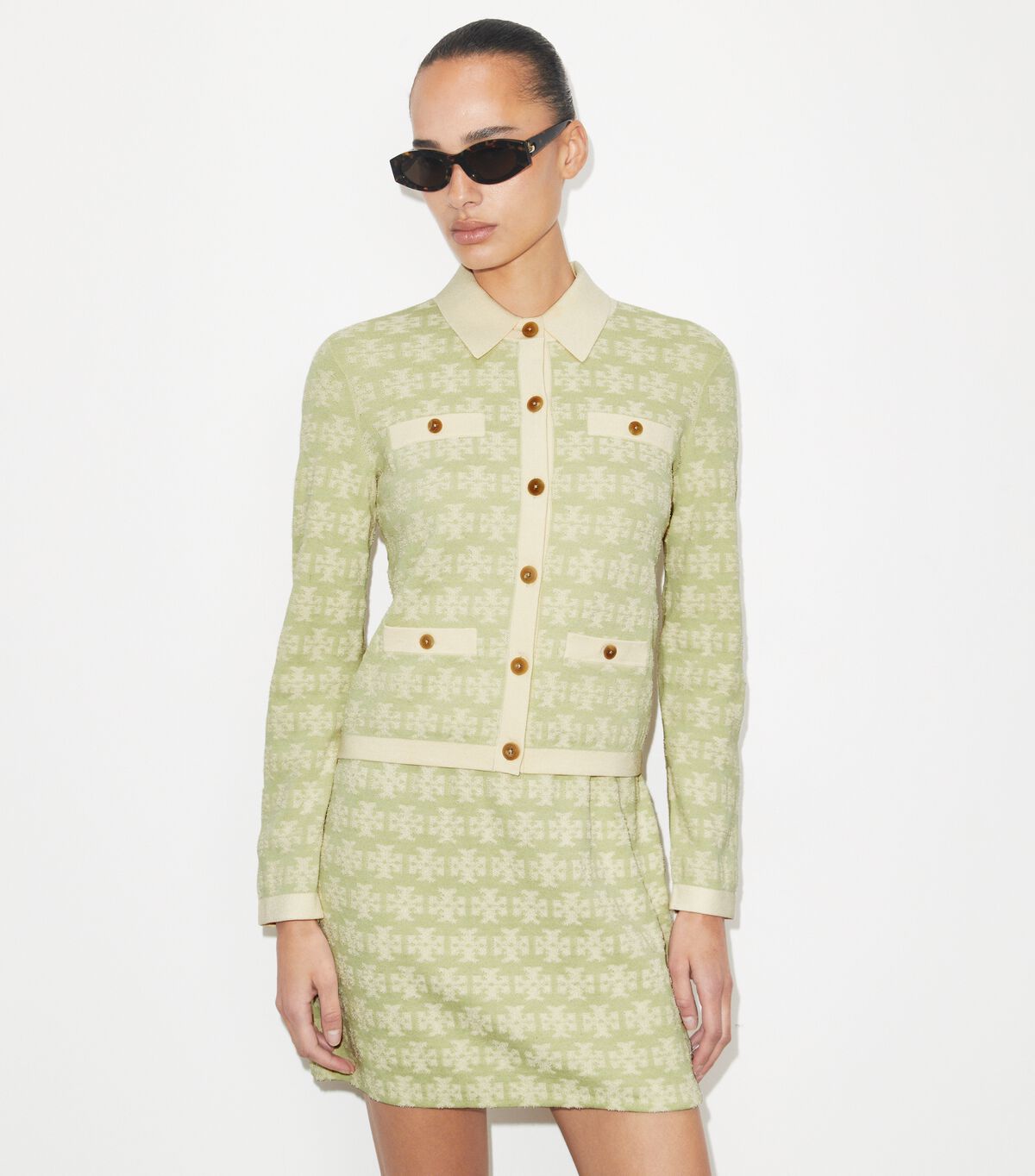 tory burch كارديجان من القطن تيري