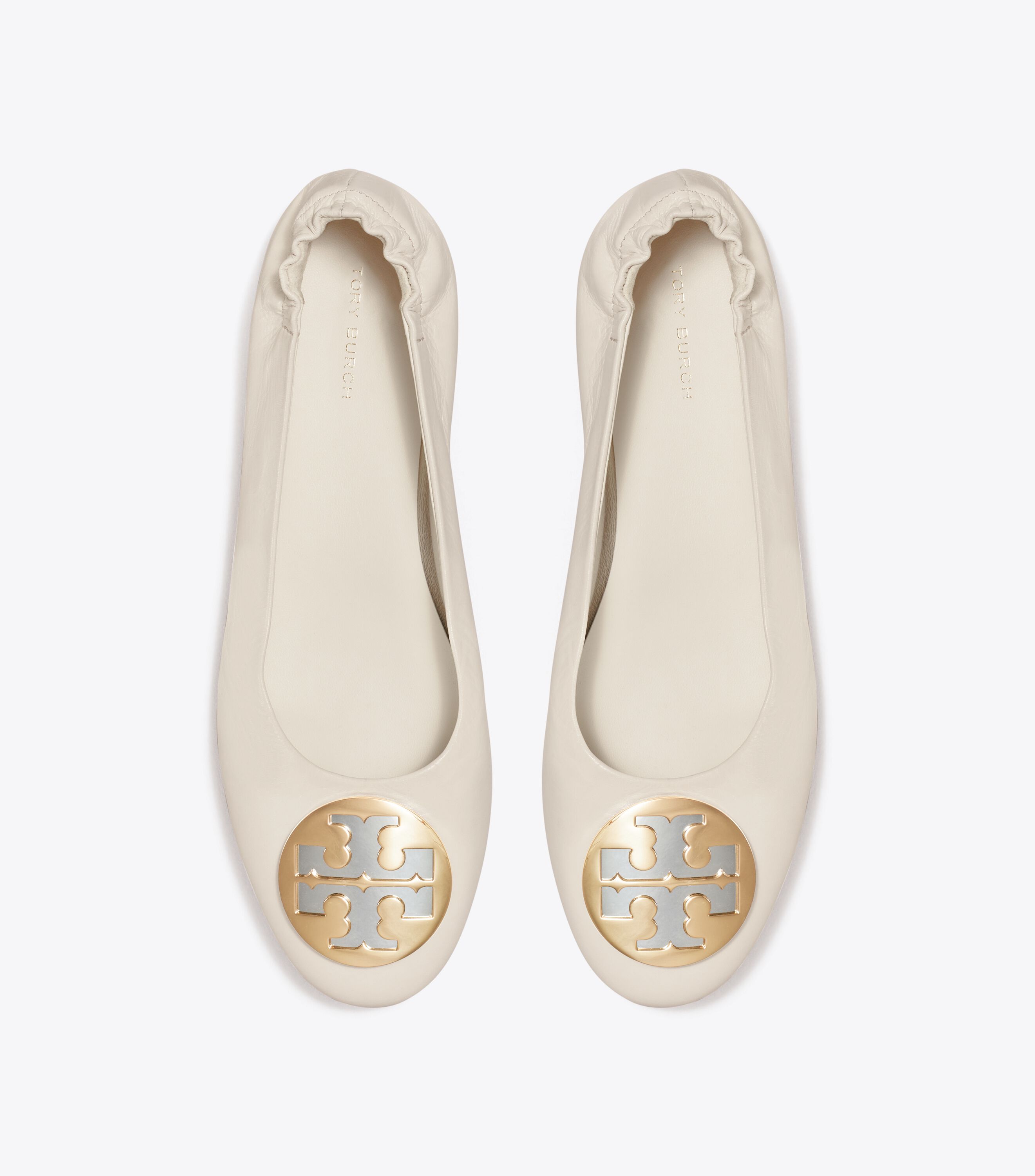 Claire Ballet, New Ivory / Silver / Gold | Tory Burch UAE