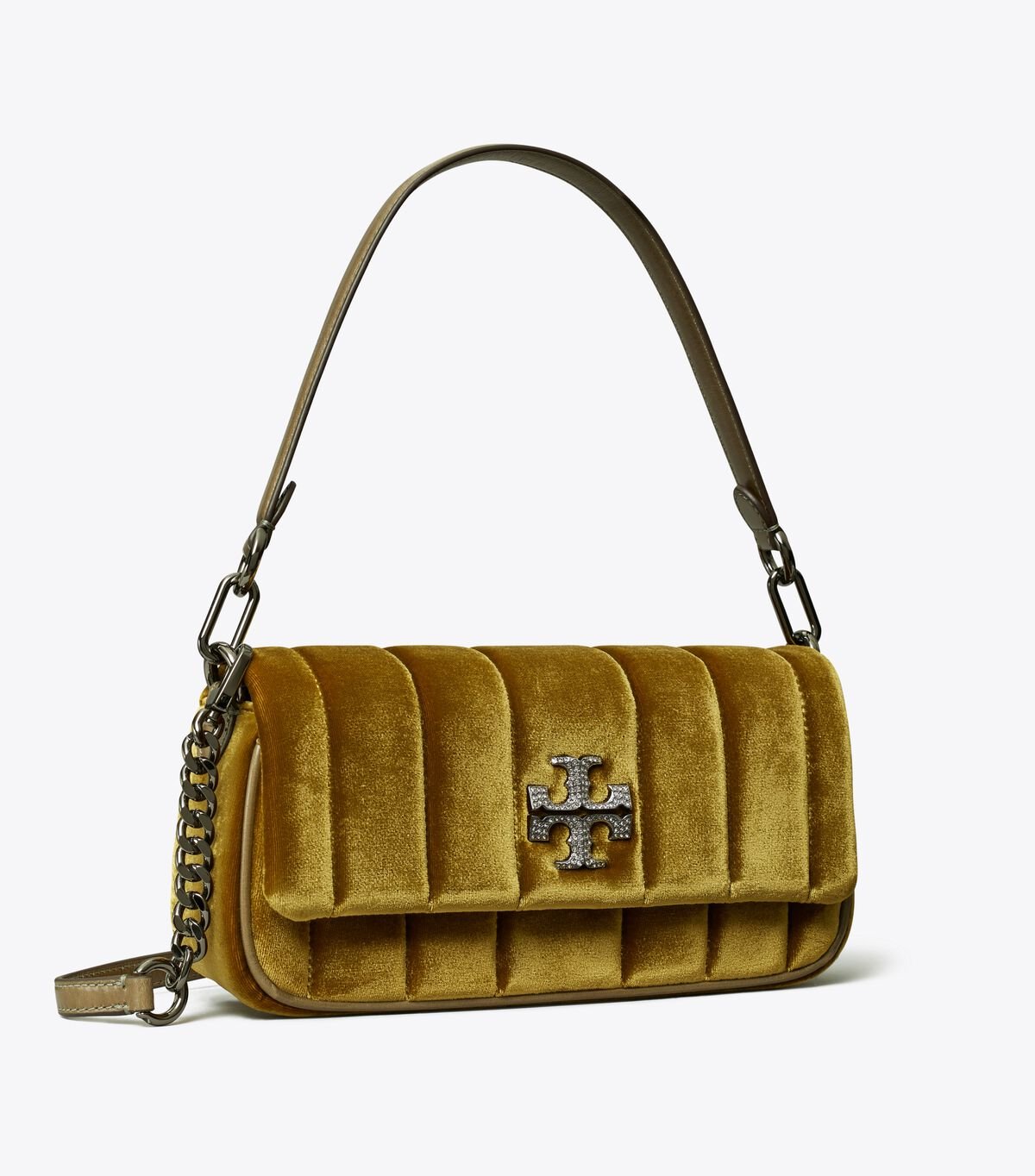 Small Kira Velvet Flap Shoulder Bag