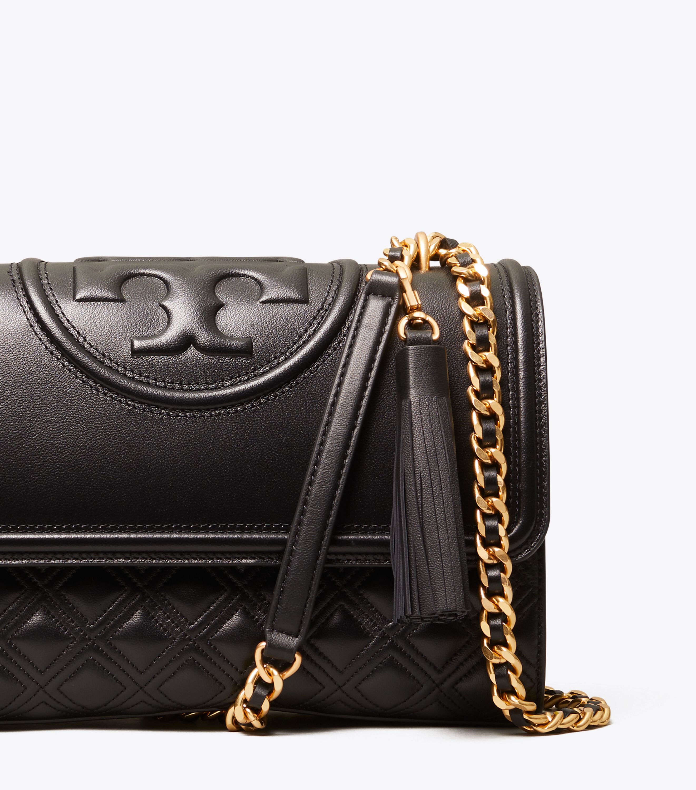 Tory burch fleming discount convertible shoulder bag red