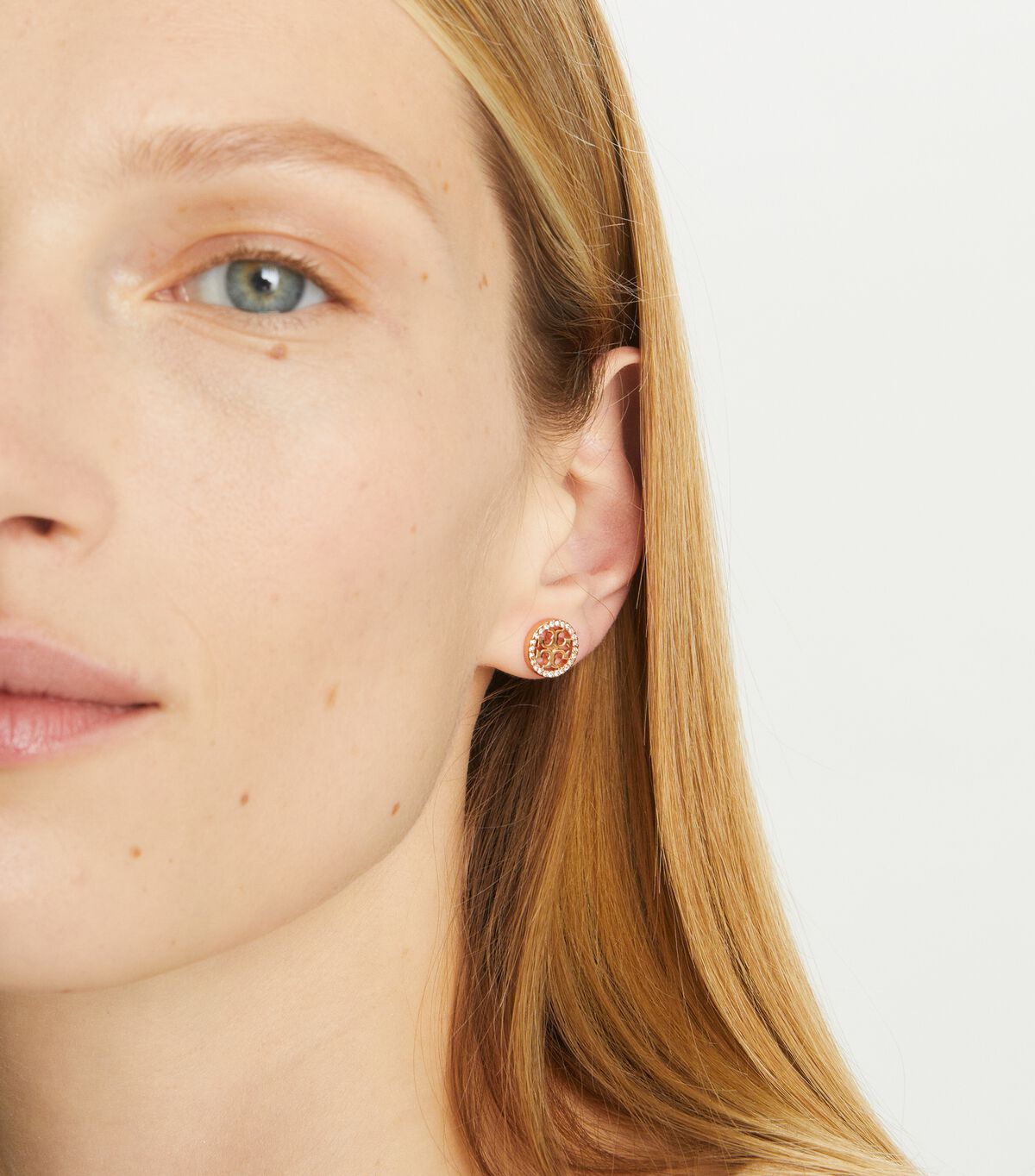 tory burch miller pave stud earring