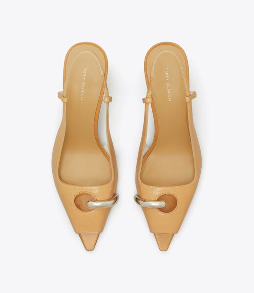 tory burch pierced peep toe slingback