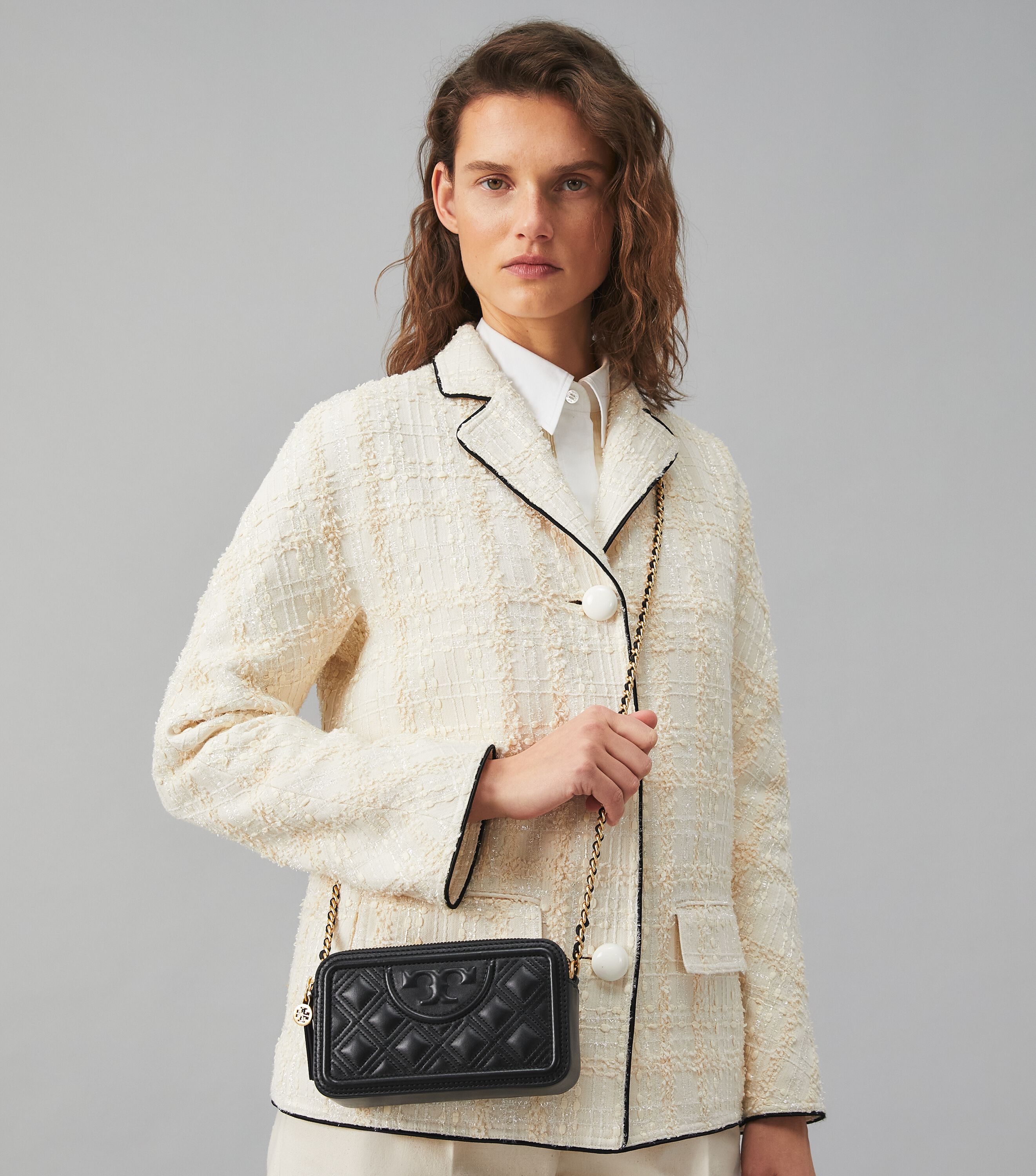 Tory burch small deals double zip tote