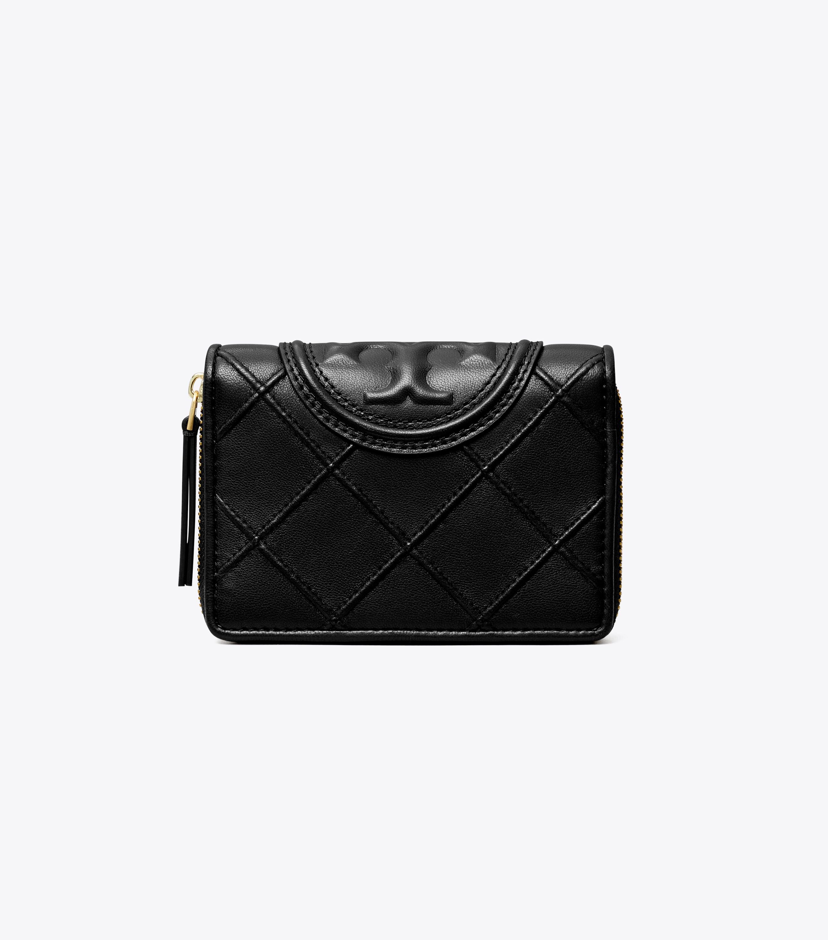 Fleming Soft Bi-Fold Wallet, Black | Tory Burch UAE