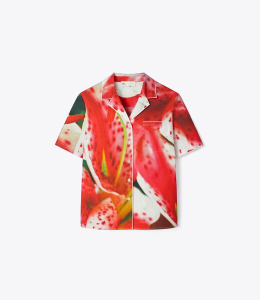 tory burch twill camp shirt