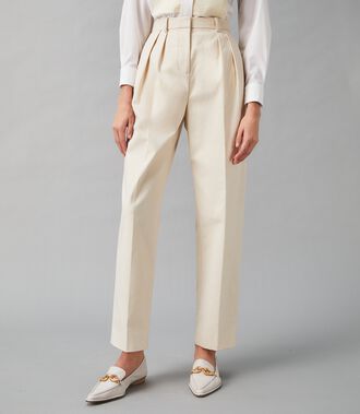 Canvas Pleated Trouser