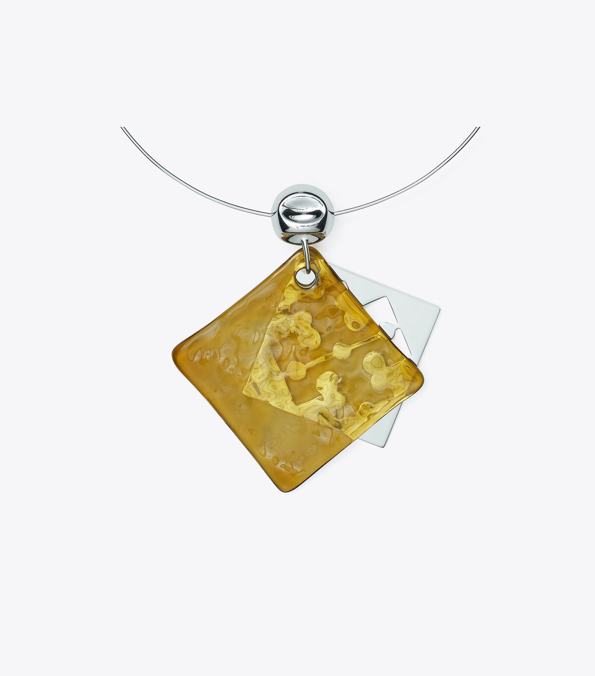 tory burch resin logo collar necklace