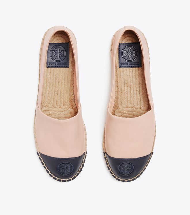 Color-Block Leather Espadrille | Tory Burch Navigation | Tory Burch