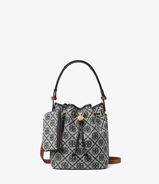 tory burch t monogram bucket bag