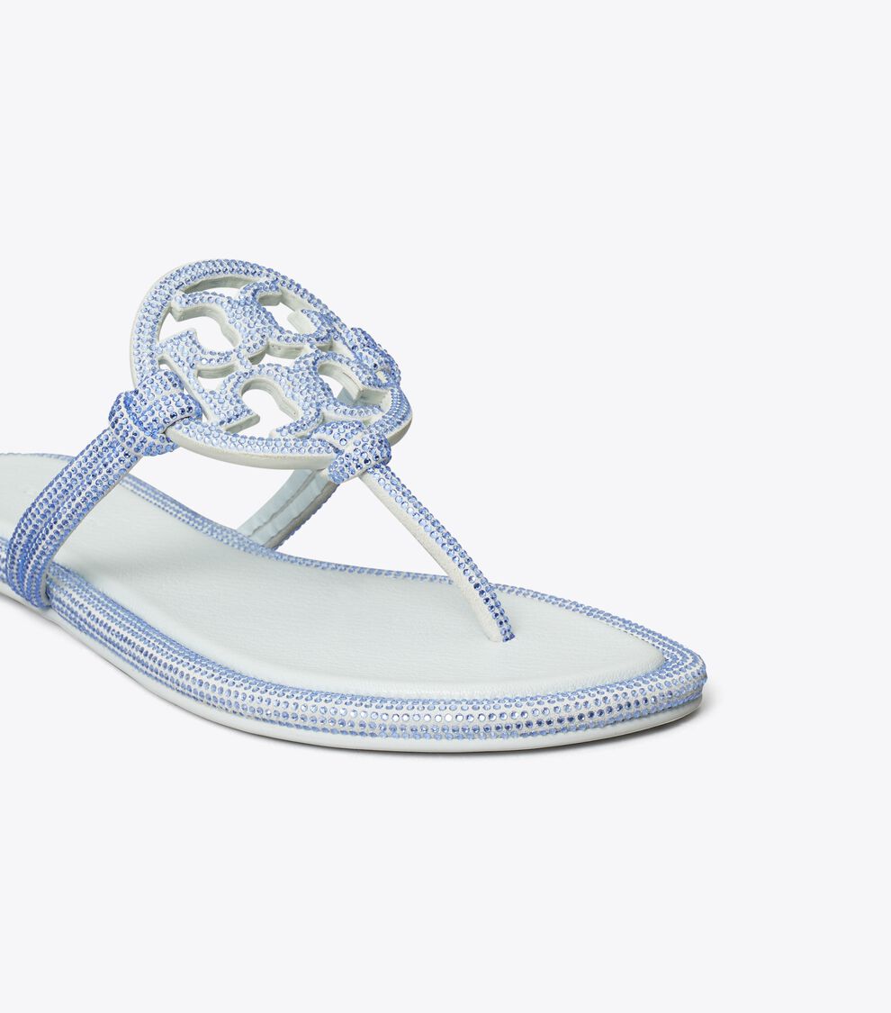 Farfetch Silver Tory Burch Flip Flops Metallized Faux Leather