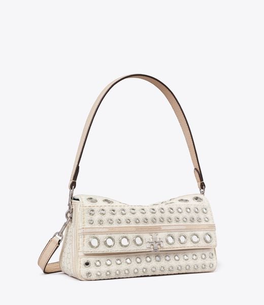 tory burch small charlie embellished shoulder bag