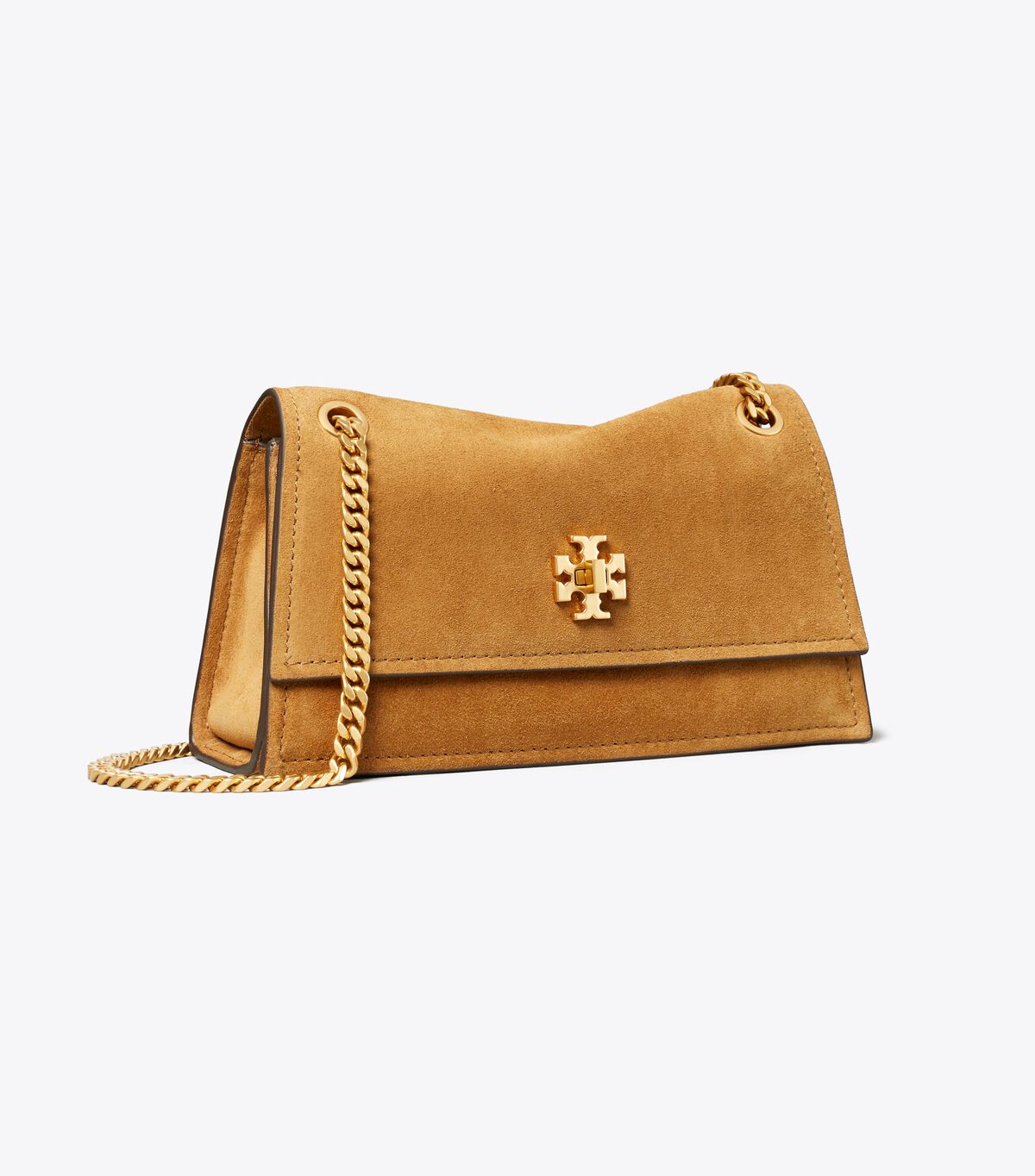 tory burch حقيبة كتف كيرا تيرنلوك صغيرة من جلد الغزال