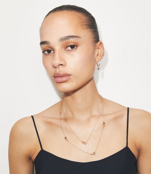 tory burch قلادة طويلة مرصعة بأحجار كريمة متشابكة