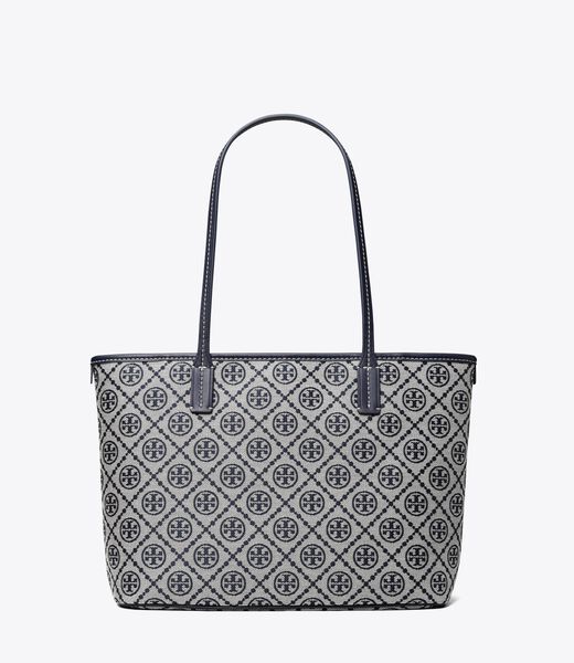 tory burch small t monogram zip tote
