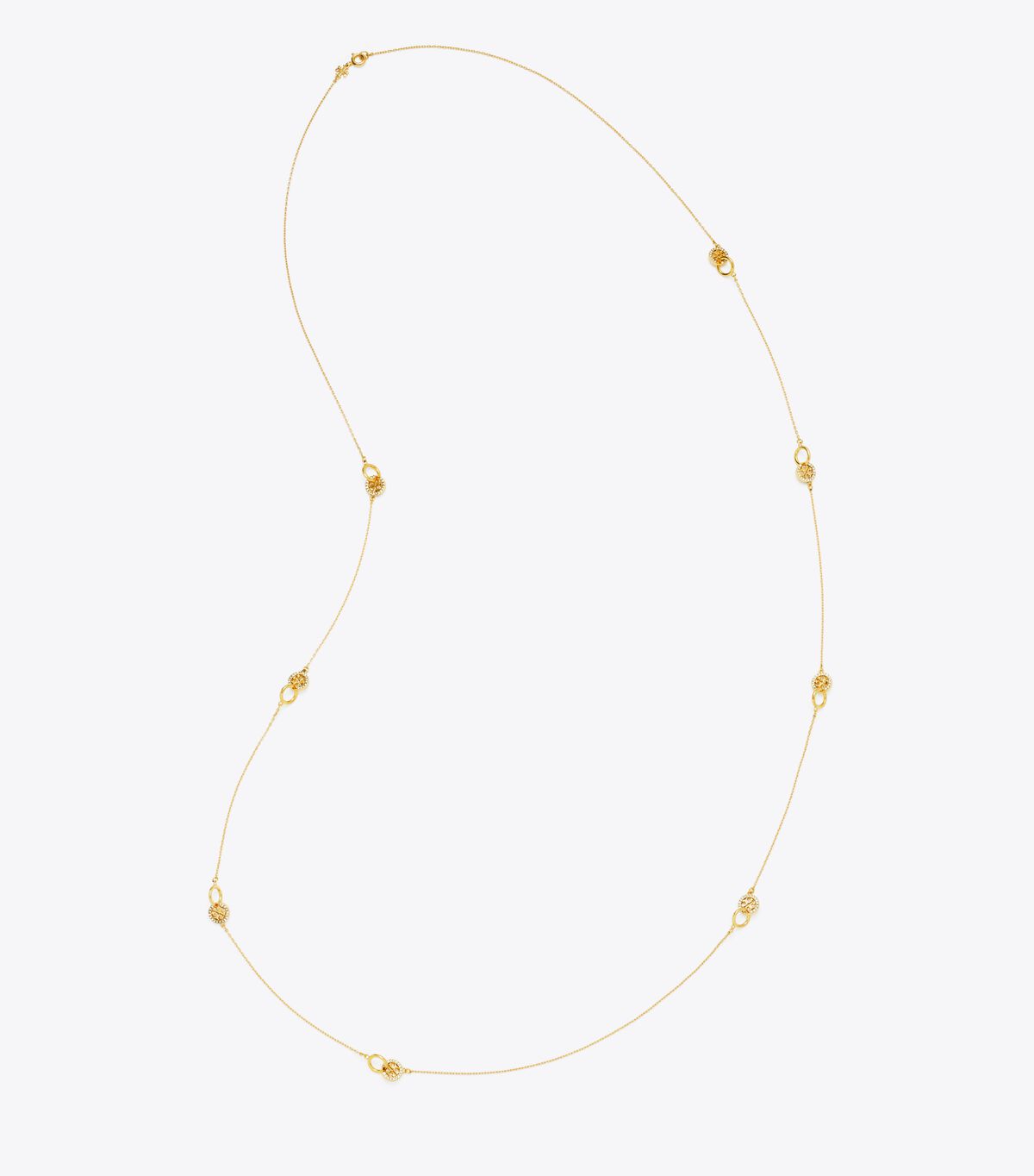 قلادة طويلة مرصعة بأحجار كريمة متشابكة tory burch قلادة طويلة مرصعة بأحجار كريمة متشابكة