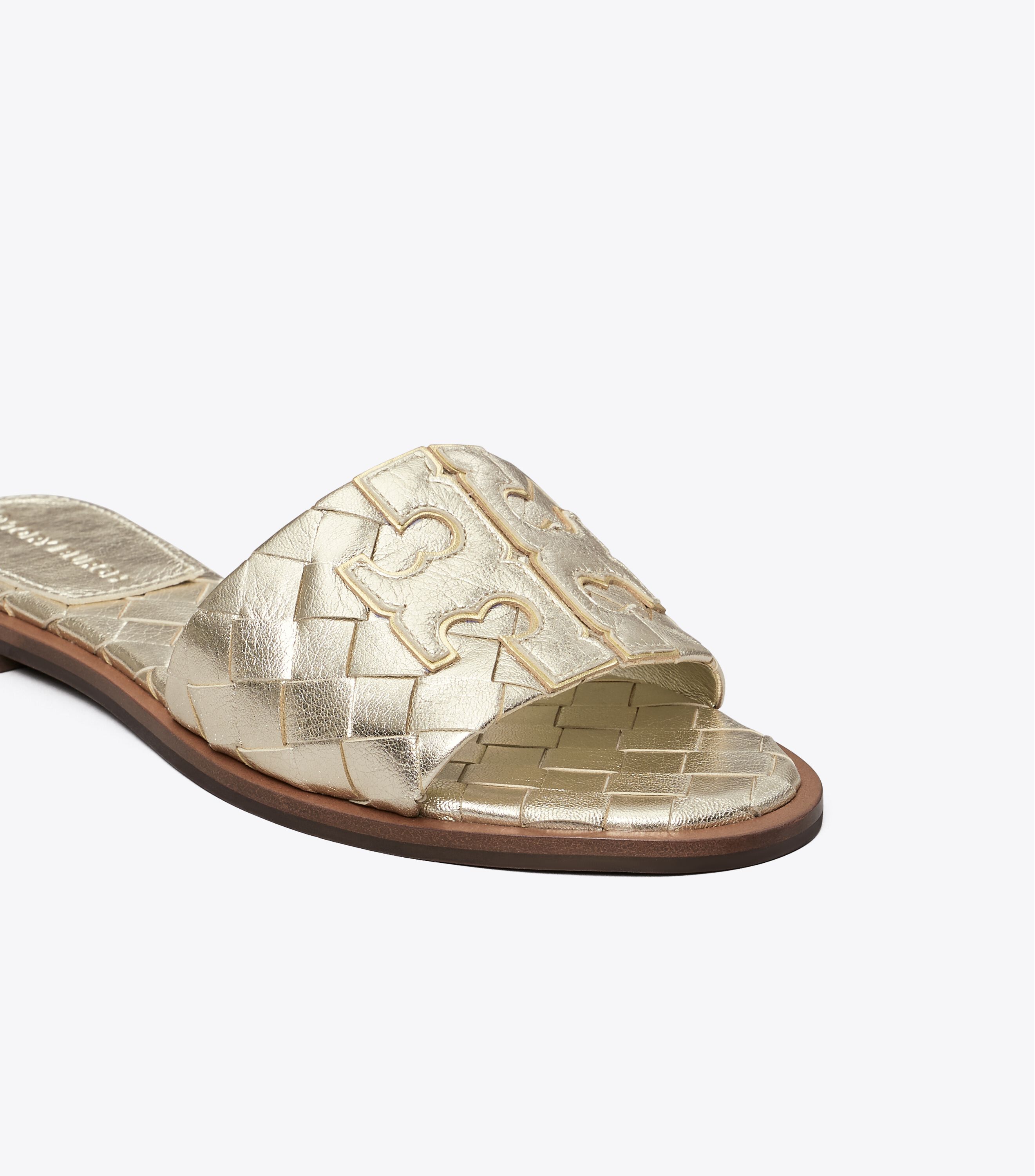 Tory burch ines woven slide sale